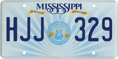 MS license plate HJJ329