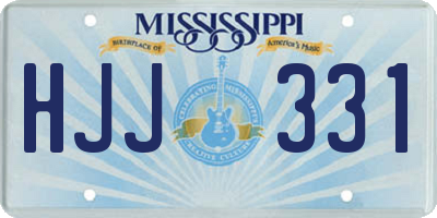 MS license plate HJJ331