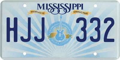 MS license plate HJJ332