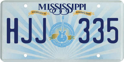 MS license plate HJJ335