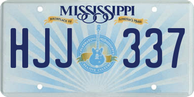 MS license plate HJJ337