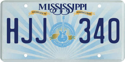 MS license plate HJJ340