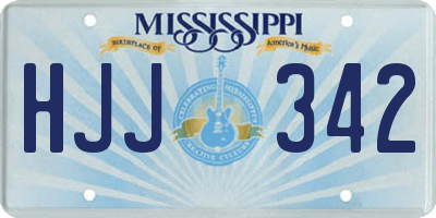 MS license plate HJJ342