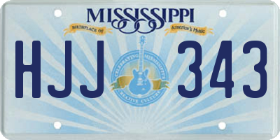 MS license plate HJJ343
