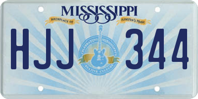 MS license plate HJJ344