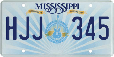 MS license plate HJJ345