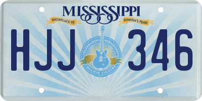 MS license plate HJJ346