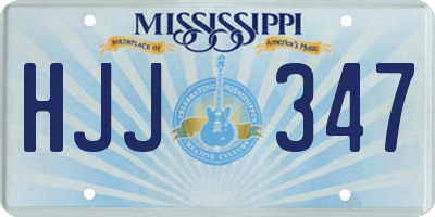 MS license plate HJJ347