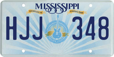 MS license plate HJJ348