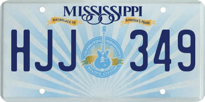 MS license plate HJJ349