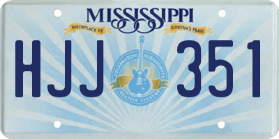 MS license plate HJJ351