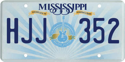 MS license plate HJJ352