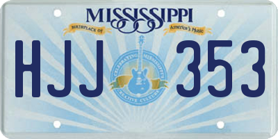 MS license plate HJJ353