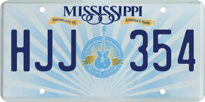 MS license plate HJJ354