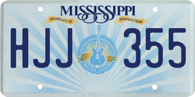 MS license plate HJJ355