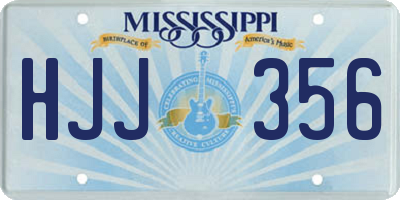 MS license plate HJJ356