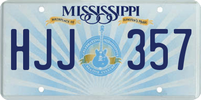 MS license plate HJJ357