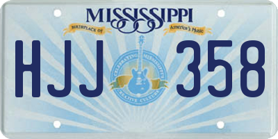 MS license plate HJJ358