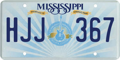 MS license plate HJJ367