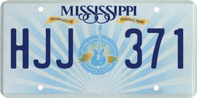 MS license plate HJJ371