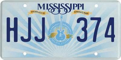MS license plate HJJ374