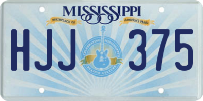 MS license plate HJJ375