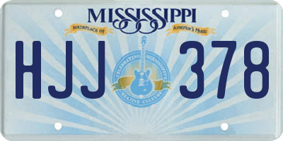 MS license plate HJJ378