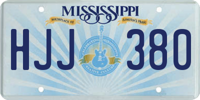 MS license plate HJJ380