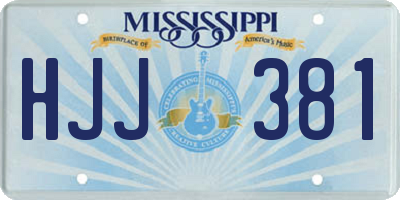 MS license plate HJJ381