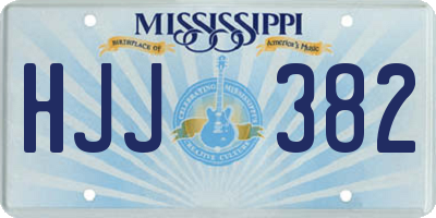 MS license plate HJJ382