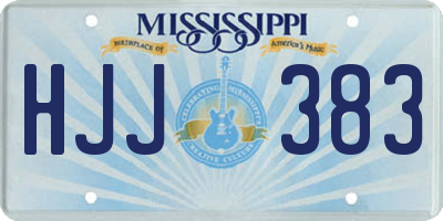 MS license plate HJJ383