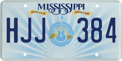 MS license plate HJJ384