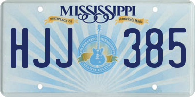 MS license plate HJJ385