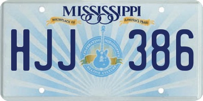 MS license plate HJJ386