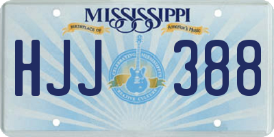 MS license plate HJJ388