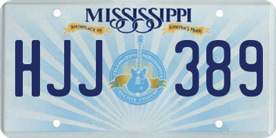 MS license plate HJJ389