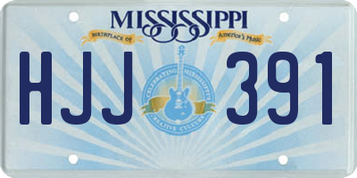 MS license plate HJJ391