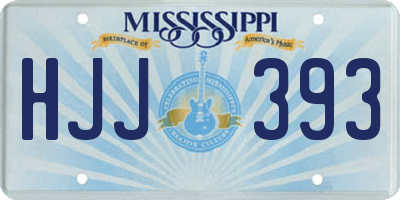 MS license plate HJJ393