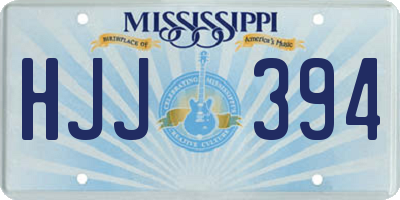 MS license plate HJJ394