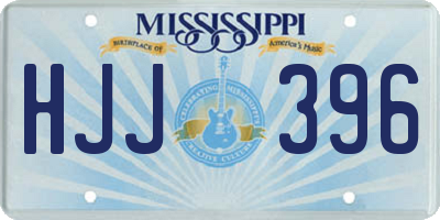 MS license plate HJJ396