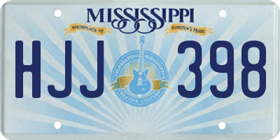 MS license plate HJJ398