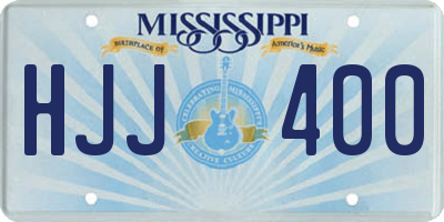 MS license plate HJJ400