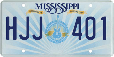 MS license plate HJJ401