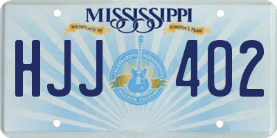 MS license plate HJJ402