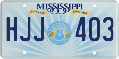 MS license plate HJJ403