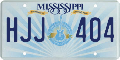 MS license plate HJJ404