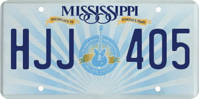 MS license plate HJJ405