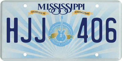 MS license plate HJJ406