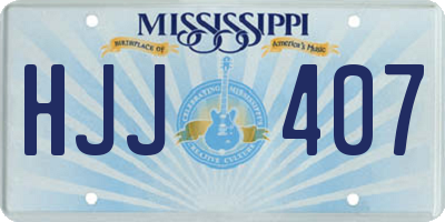 MS license plate HJJ407