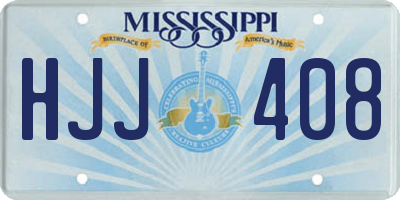 MS license plate HJJ408
